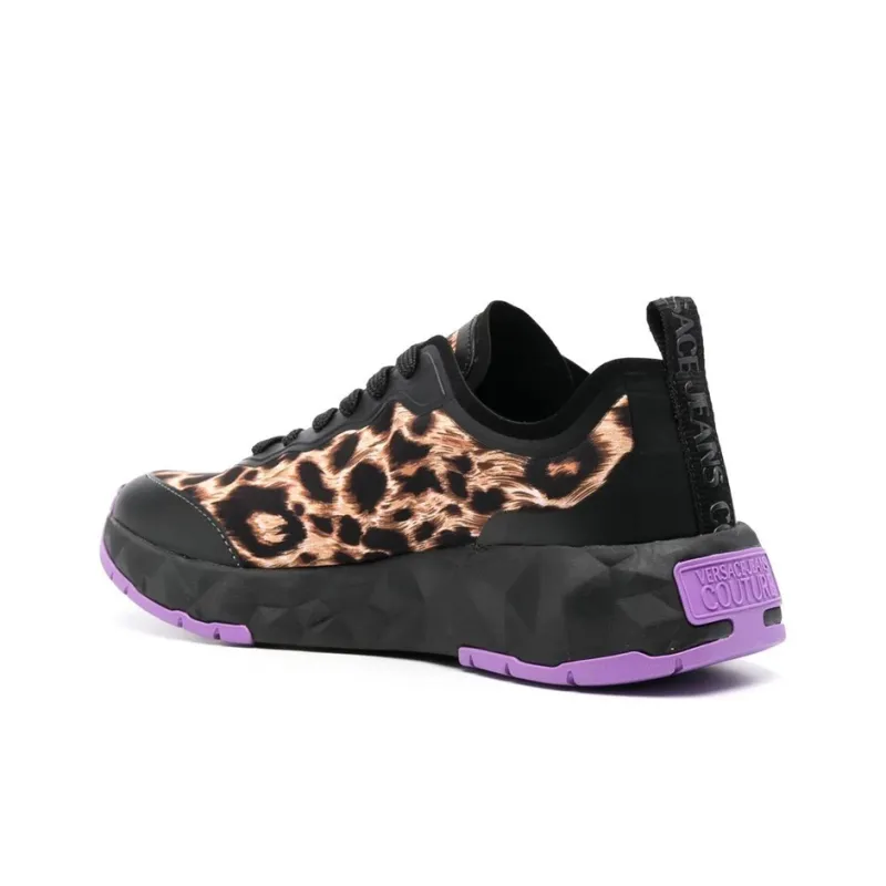 VERSACE JEANS Versace Slip Resistant Low Top Sports Casual Shoes Women's Black-3