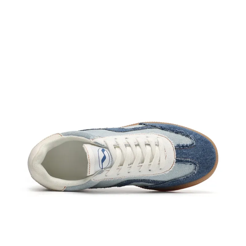 MASONONCE German Army Trainers Low Top Skateboard Shoes Unisex Denim Blue-4