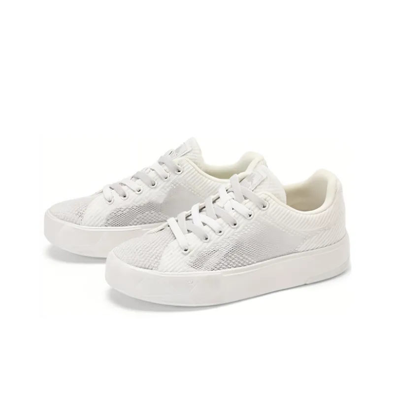 Kappa Slip Resistant, Abrasion Resistant, Breathable Low Top Skateboard Shoes Unisex White-3