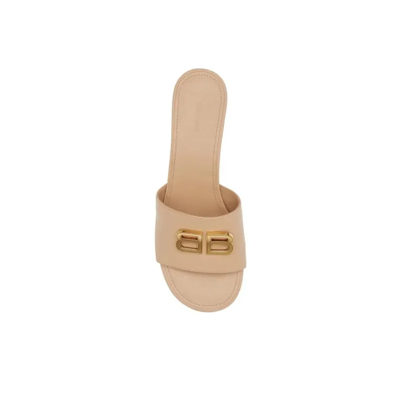 Balenciaga Groupie Quick Dry Slide Slippers Women's Beige-4