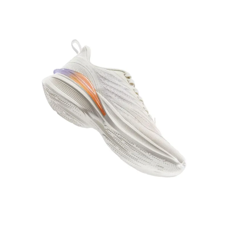 Erke Cushioning Anti Slip And Wear Resistant Breathable Rebound Low Top Sprint Running Shoes Women's White Purple-3