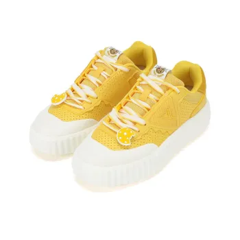 PEAK Anti Slip And Wear Resistant Height Increasing Low Top Skateboard Shoes Women's Cheese Yellow