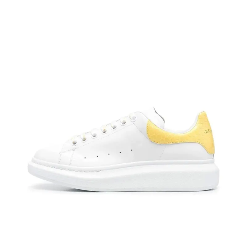 Alexander McQueen Oversized Sneaker 'White Yellow Crocodile'-0