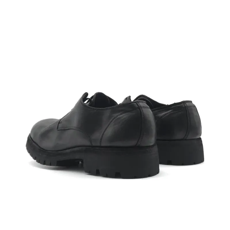 GUIDI 792V Lace-up Leather Derby Shoes-3