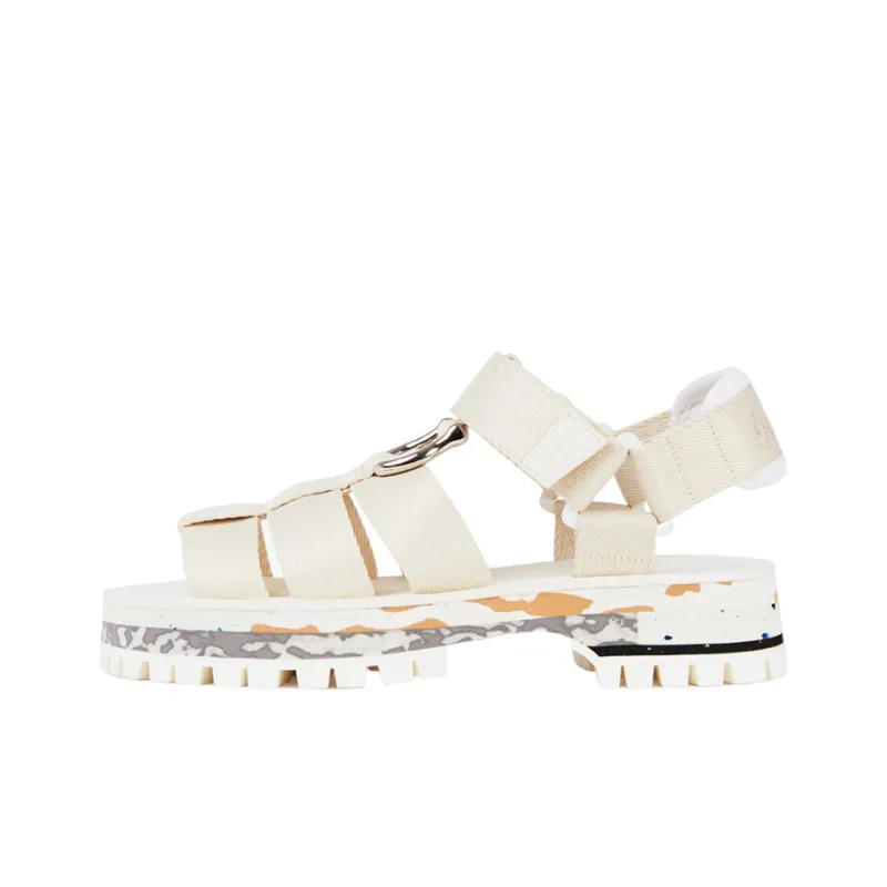 Chloe One Strap Sandals 4cm Women's White-0
