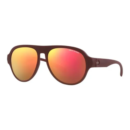 ARMANI EXCHANGEAE Oval Sunglasses Men's Red
