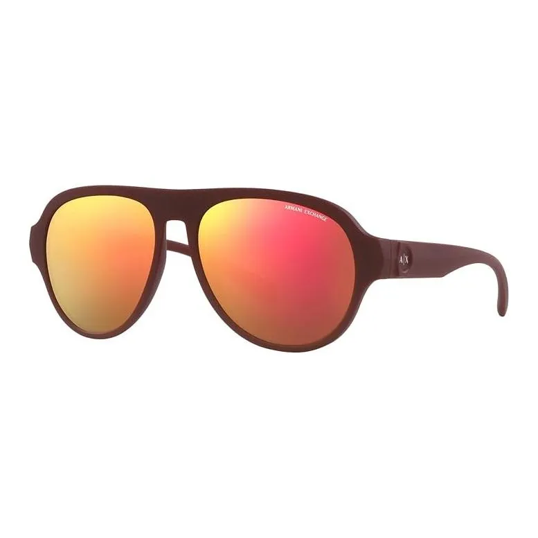 ARMANI EXCHANGEAE Oval Sunglasses Men's Red-0