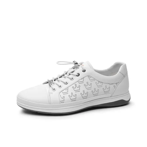 CROWN Skateboard Shoes Men Low-Top White