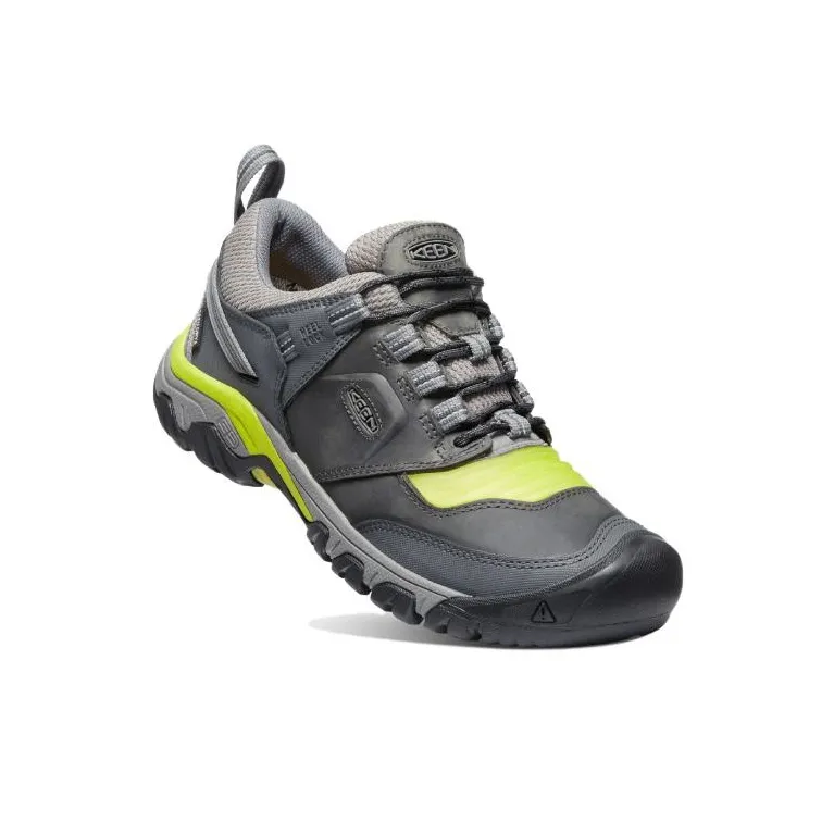 KEEN Keen Ridge Flex WP Cushioned Slip-Resistant Low-Top Outdoor Shoes Men's Gray Green-1