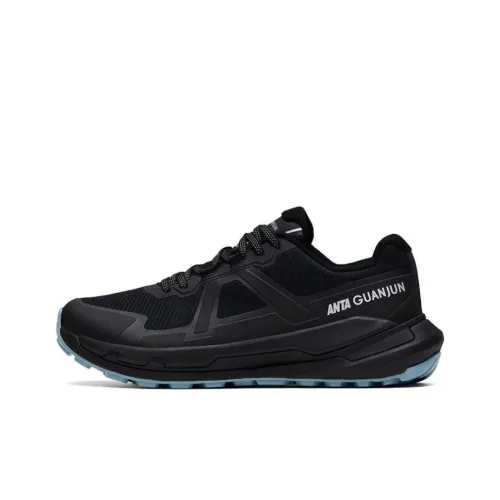 Anta Champion Lightning Trigger Lite Anti-Slip Wear-Resistant Low-Top Running Shoes Black Blue