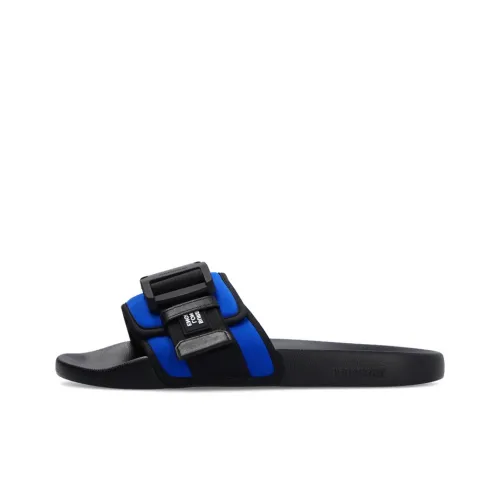 Burberry Fastener Slides Black Blue
