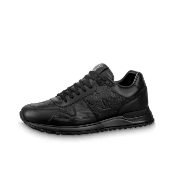 LOUIS VUITTON Run Away Sneaker Monogram Embossed Leather Black
