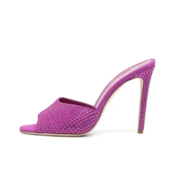 Paris Texas 115mm Crystal-embellished Suede Mules Women's