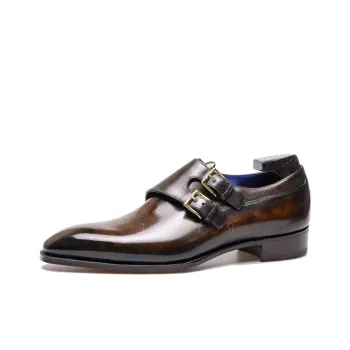 GAZIANO GIRLING Smokey Criollo Patina Casual Leather Shoes Men's Brown