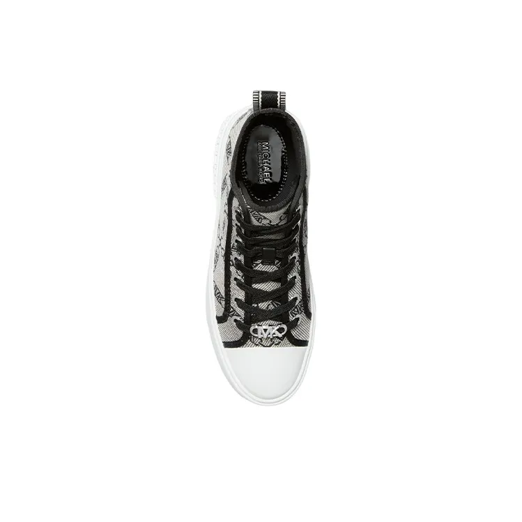 MICHAEL KORS High-Top Stylish Skateboarding Shoes Women's Black Gray-4