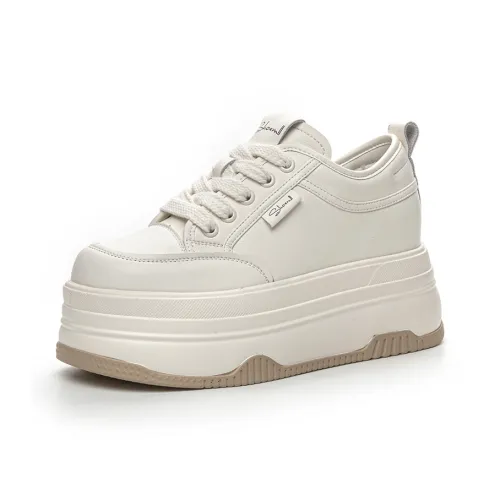 Shoe Cabinet Floral Language Lightweight Breathable Height Increasing Low-Top Skateboard Shoes Women's
