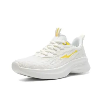 Erke Cushioning Wear Resistant Low Top Running Shoes Women's White