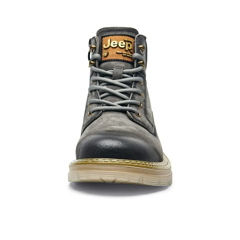 Jeep Martin Boots Men Smoke Gray/Purple Gray/Khaki-2