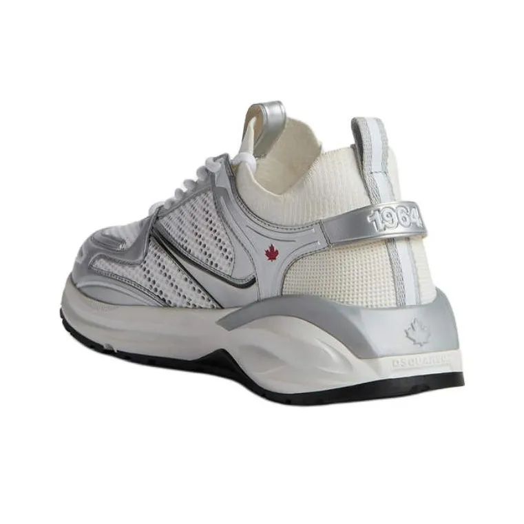 DSQUARED 2 Dash Panelled Mesh Lace Up Sneakers-3