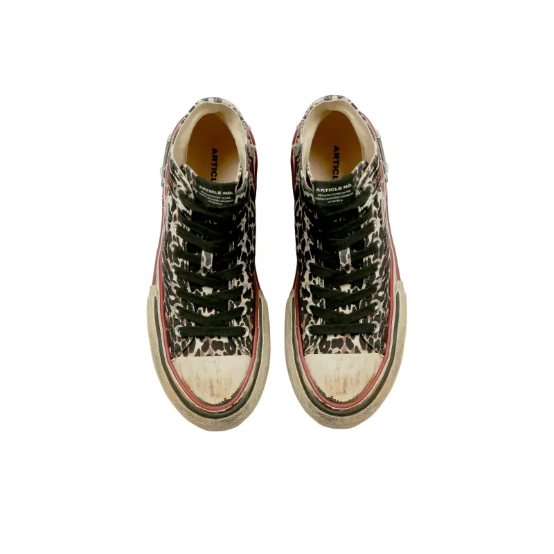ARTICLE NO. Skateboard Shoes Unisex High Top Giraffe Pattern-4