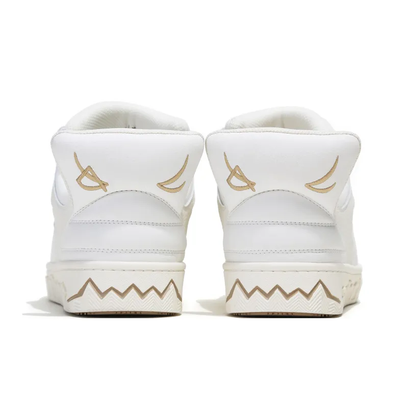 A Chock Skateboard Shoes Unisex Low Top Vintage White-2