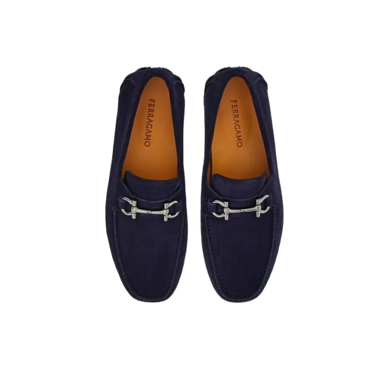 Ferragamo Loafers Men Blue-3