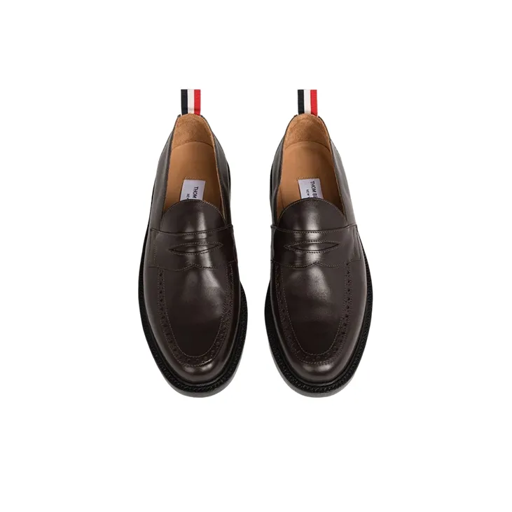 THOM BROWNE Varsity Slip-on Penny Loafers-3