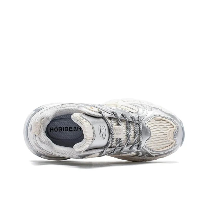 HOBIBEAR Cushioning Rebound Wear-Resistant Low-Top Casual Shoes Unisex Silver-2