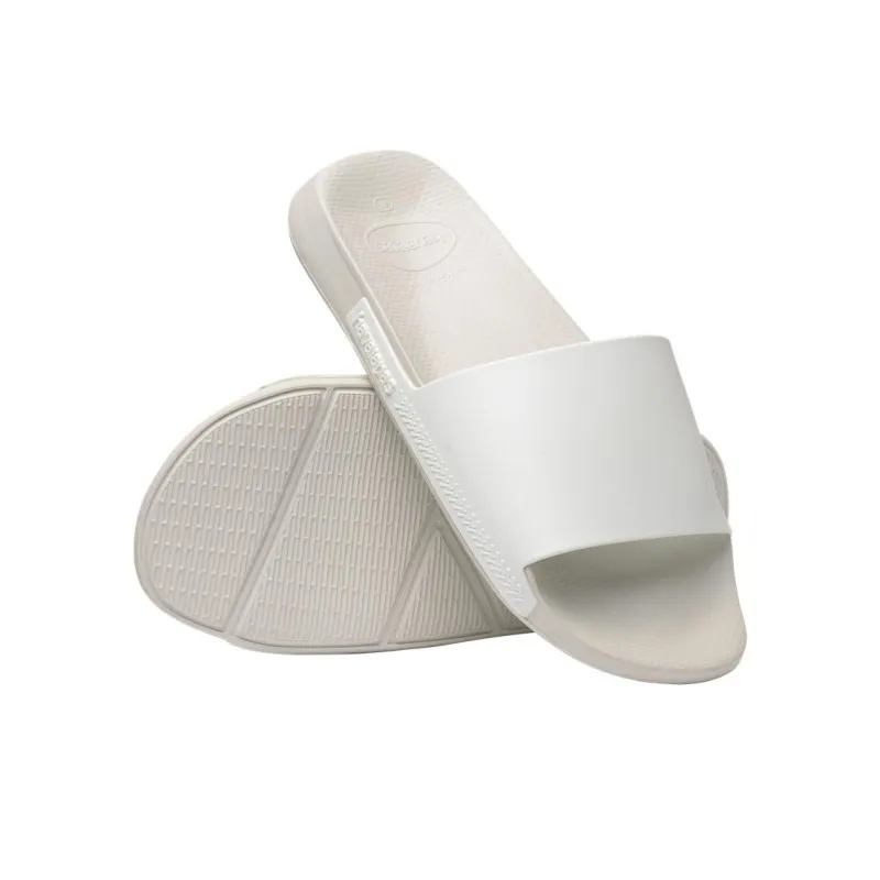 Havaianas Rubber Sole Antibacterial Slip Resistant Slide Slippers Unisex White-4