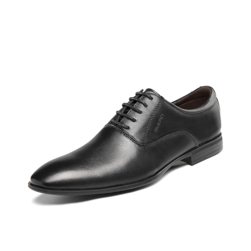 DILIKAN Dress Shoes Men Low Top Black/White/Brown-0