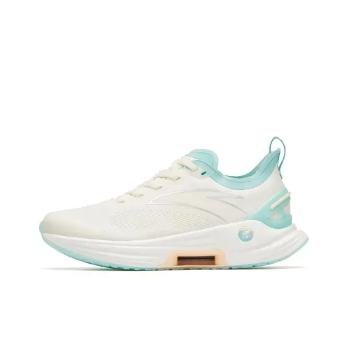 ANTA Running Shoes Women's Low-Top Ivory White/Glossy Blue