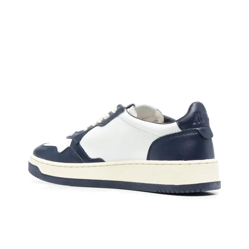 AUTRY Medalist Leather Low White Blue-3