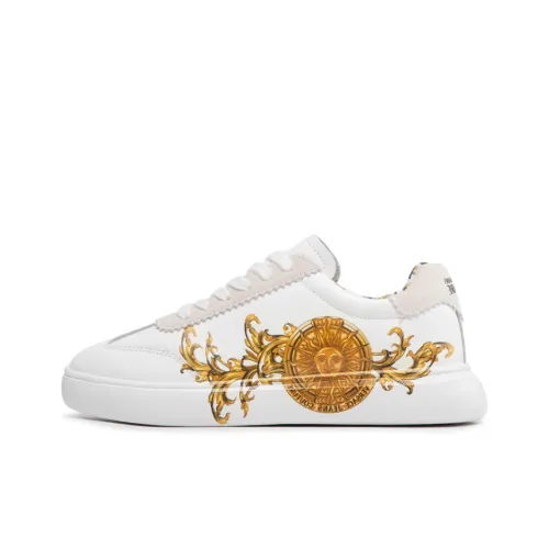 VERSACE JEANS Couture Skateboard Shoes Women's Low-Top White