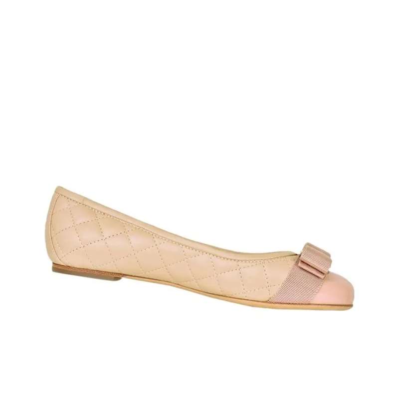 FERRAGAMO Flat Shoes Women's Beige-1