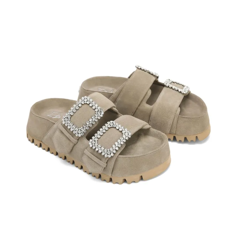 Naked Wolfe Other Abrasion-Resistant Slide Slippers Women's Umber-1