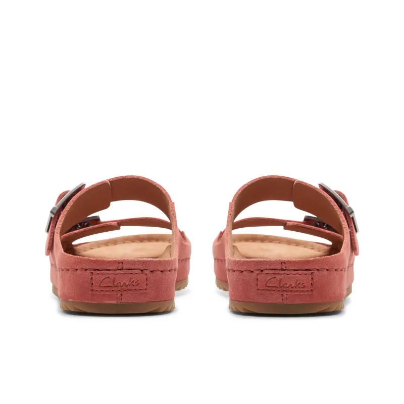 Clarks Slide Slippers Women's Dark Pink-3