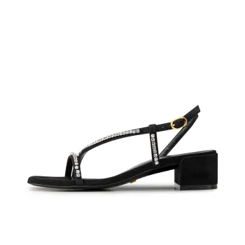 Stuart Weitzman/SW Soiree Crystal 35 Strap Sandals Women's Black