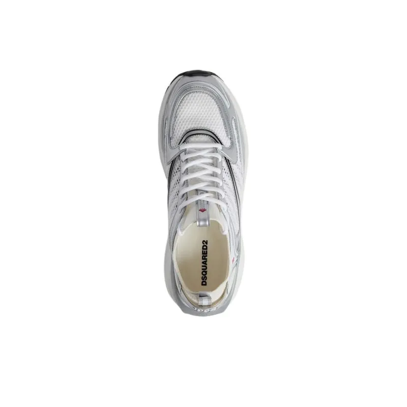 DSQUARED 2 Dash Panelled Mesh Lace Up Sneakers-4
