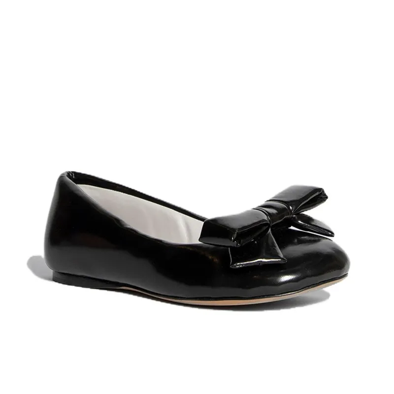 LOEWE Puffy Ballerinas Flats Black Lambskin-2