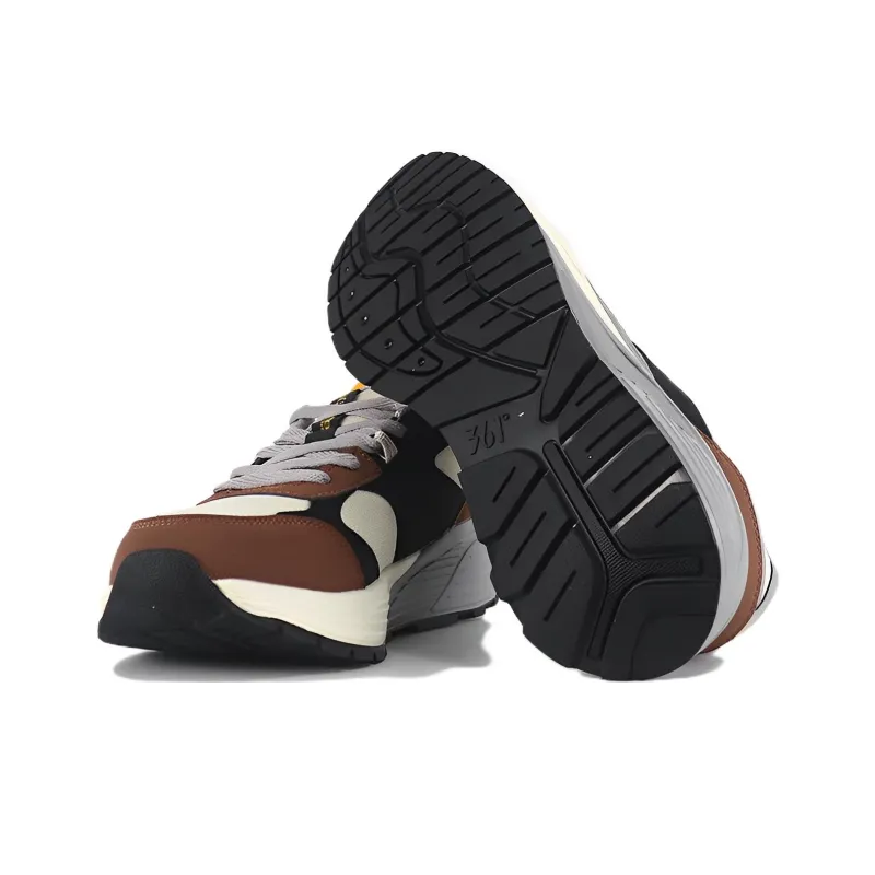 361° Cushioning, Slip Resistant, And Abrasion Resistant Low Top Sports Casual Shoes Wood Zinc Iron Gray-3