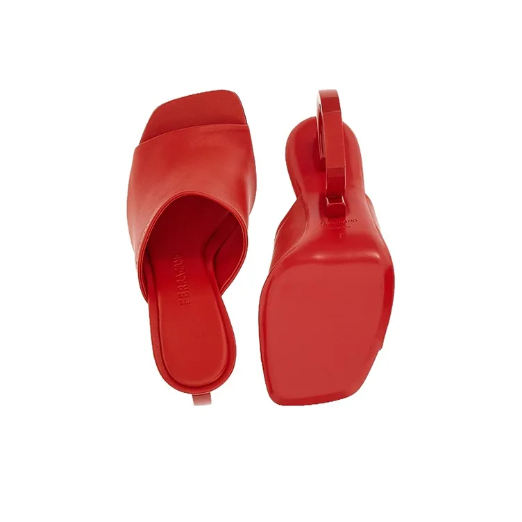 FERRAGAMO Astro 105mm Leather Mules-4