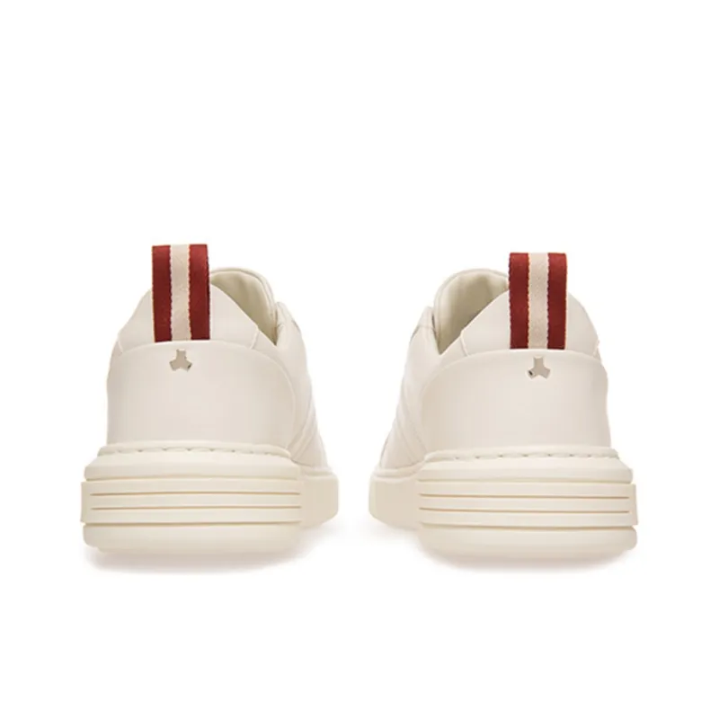 BALLY Low Top Stylish Skateboarding Shoes Women's White-4