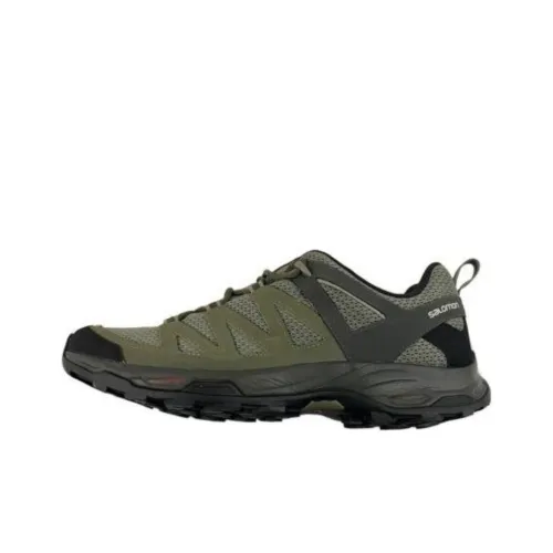 SALOMON Pathfinder Cushioning Wear-Resistant Low-Top Outdoor Shoes Olive