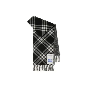 Burberry Cashmere Knit Scarves Men's Gray