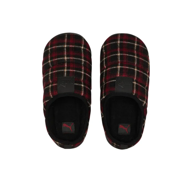 PUMA Scuff Flannel Slip On 'Black Red'-3
