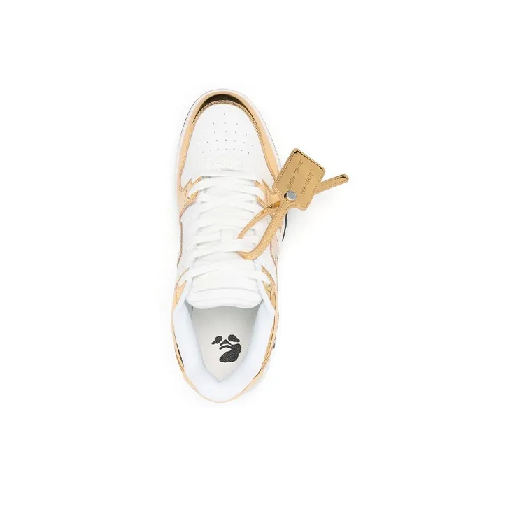 OFF-WHITE Stylish Skateboarding Shoes Men's White Gold-2
