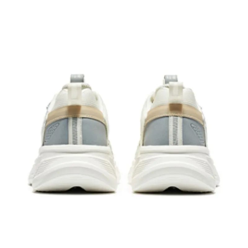 Erke Shock Absorbers With Slip Resistant And Abrasion Resistant Properties Low Top Running Shoes Men's White Gray-3