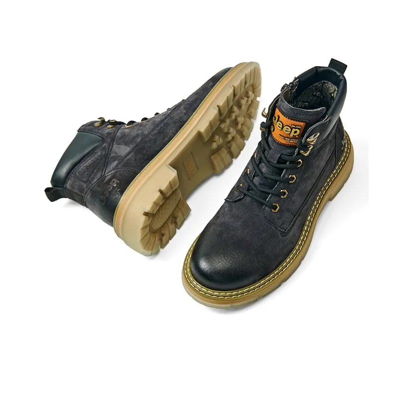 Jeep Martin Boots Men Smoke Gray/Purple Gray/Khaki-20