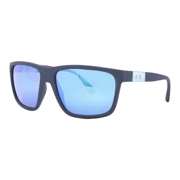 ARMANI EXCHANGEAE Plastic Square Sunglasses Unisex Matte Blue