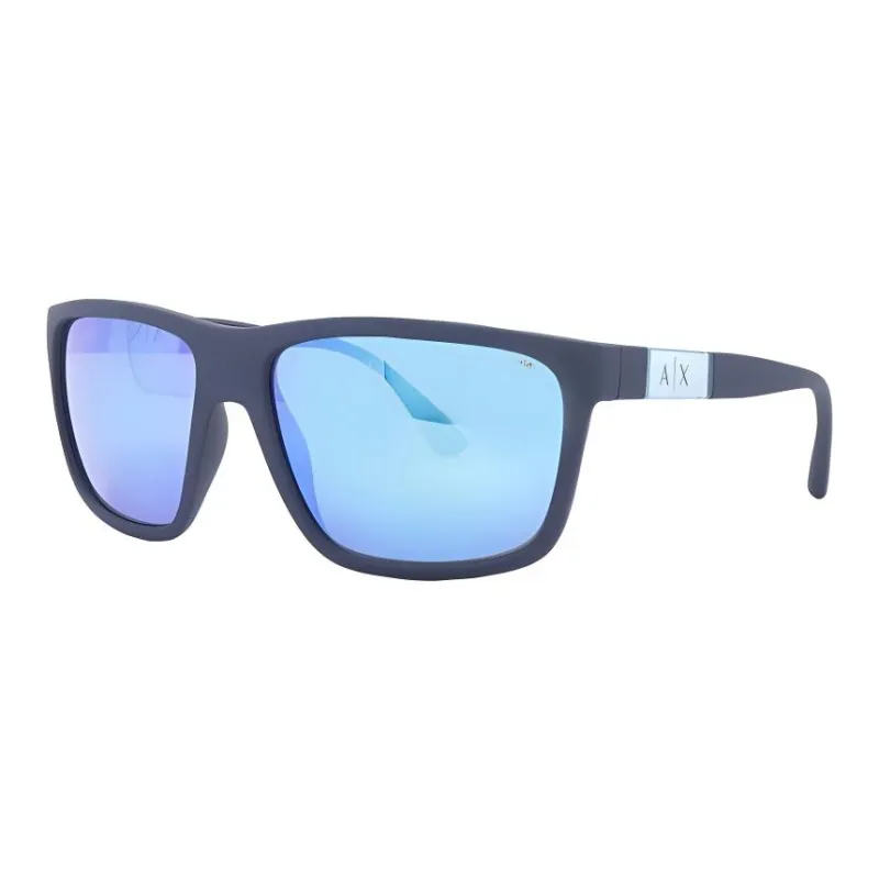 ARMANI EXCHANGEAE Plastic Square Sunglasses Unisex Matte Blue-0